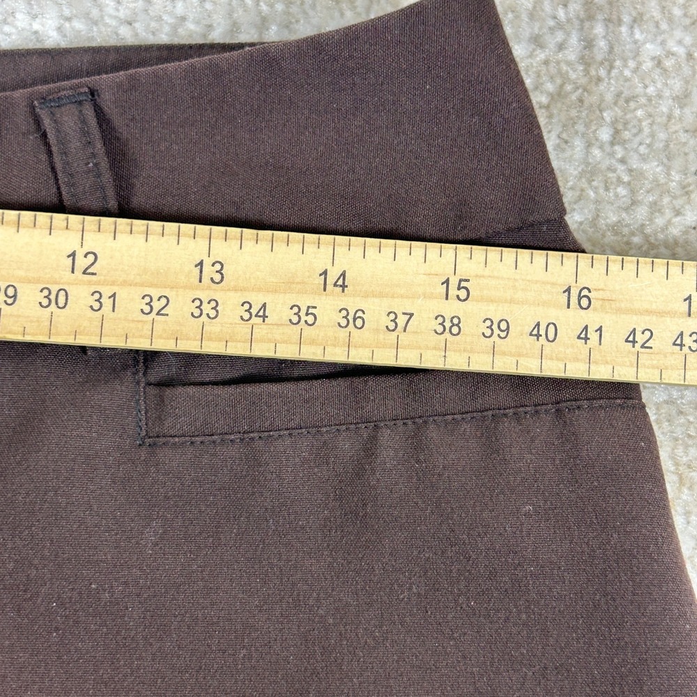 Rafaella Studio Womens Dark Academia Petite Straight Leg Trousers Brown Size 4P - Picture 5 of 10